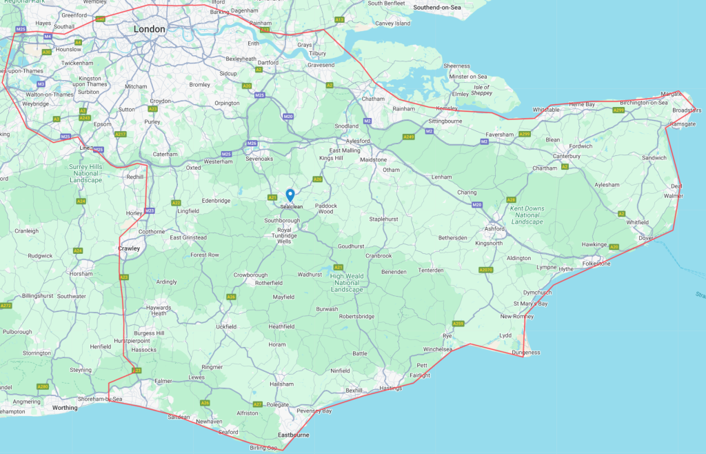 Sealclean - Delivery and Collection Map